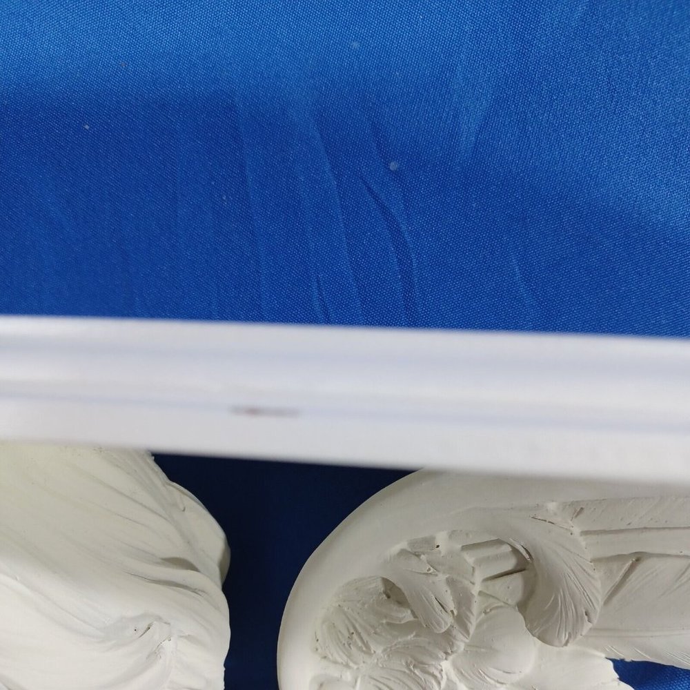 NEW Vtg PLASTER  WISTFUL ANGEL CHERUB WALL SHELF Sculpture Victorian Wal… - Picture 8 of 8